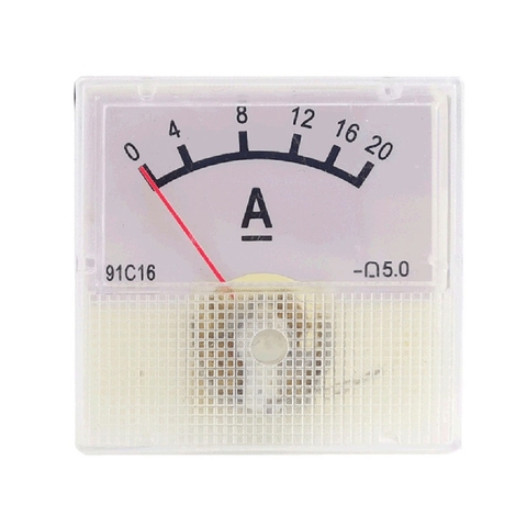 Square Shape Current Test Mechanical Pointer Type DC Panel Meter DC 0-20A 91C16 ► Photo 1/6