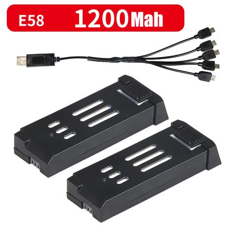 E58 Battery 5 in 1 Battery Charging Cable 3.7V 1200Mah Battery RC Drone Battery Charger Accessory ► Photo 1/3