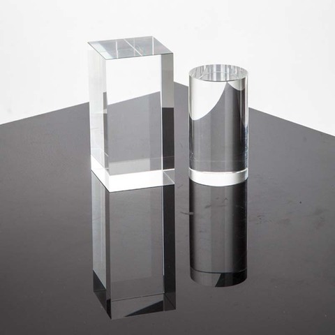 Acrylic column photo transparent cuboid & cylinder support props for Cosmetics Product photography background ► Photo 1/6