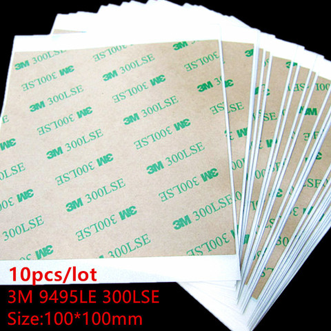 10Pcs 3M 9495 300LSE 100*100mm Heavy Dudy Double Sided Sticky Tape Super Strong Sheet of Adhesive - Cell Phone Repair ► Photo 1/5