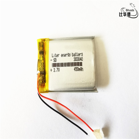 3.7 V lithium polymer battery 303040 vehicle traveling data recorder 450mah bluetooth stereo 033040 pedometer ► Photo 1/4