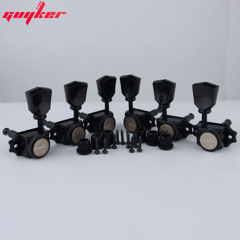 1 Set GUYKER Black Locking String Vintage Deluxe Electric Guitar Machine Heads Tuners ► Photo 1/3