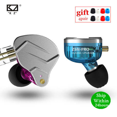 KZ ZSN PRO BA+DD Hybrid technology HIFI Metal In Ear Earphones Bass Earbud Sport Noise Cancelling Headset ZS10 PRO ZST AS10 ES4 ► Photo 1/6