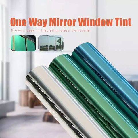50CMX300CM One Way Mirror Window Film Daytime Privacy Static Non-Adhesive Decorative Heat Control Anti UV Window Tint for Home ► Photo 1/6