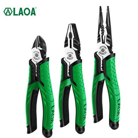 LAOA 7 Inch Multifunction Diagonal Pliers Wire Cutter Long Nose Pliers Side Cutter Cable Shears Electrician professional Tools ► Photo 1/6