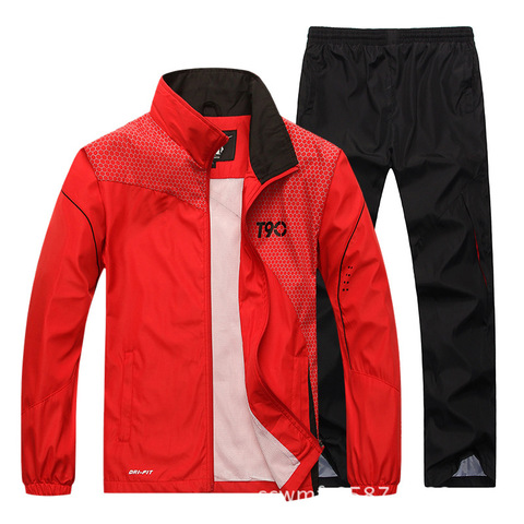 2022 Sport Suit Men Quick Dry Sports Suits Loose Tracksuits Mens Spring Autumn Fitness Running suits Set Warm Jogging Tracksuit ► Photo 1/6