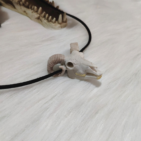 Bighorn Ram Skull Pendant Necklace Mountain Sheep jewelry resin aries ram skull Fashion pendant 2022 new women men gift ► Photo 1/6