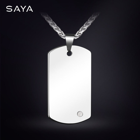 Tungsten Carbide Pendants Necklaces for Men Women, Free Engraving Letter or Photo, Free Shipping ► Photo 1/6