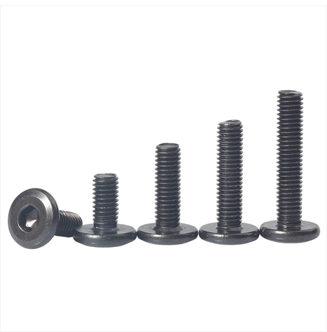 10/20Pcs M5 M6 M8 Black Hypotenuse Flat Head Hex Drive Screw Down Side Furniture Screws ► Photo 1/4