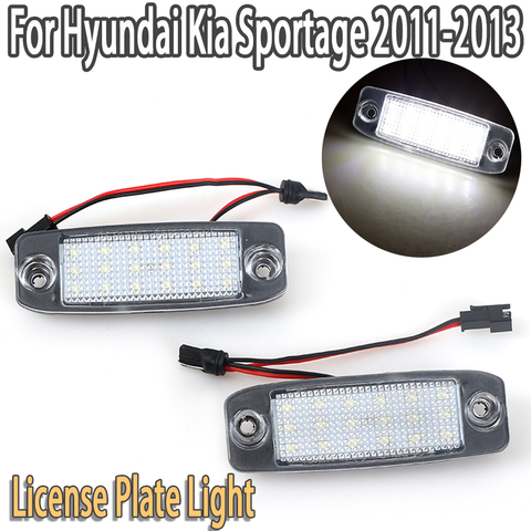 2PCS LED License Plate Light Number Plate Lamp For Hyundai Kia Sportage 2011-2013  SONATA 10 YF 10MY GF 10 ► Photo 1/6