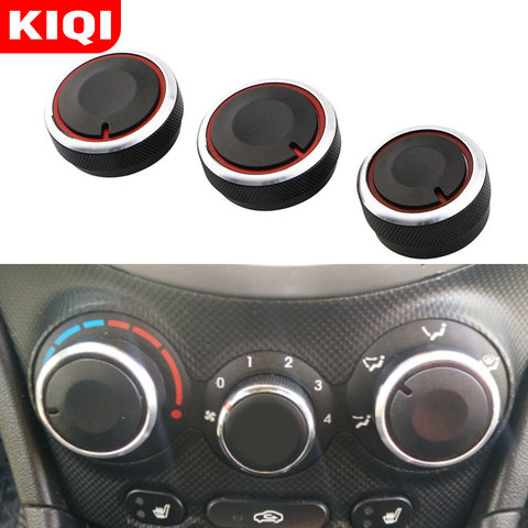 KIQI 3Pcs Aluminum Alloy Air Conditioning AC Knobs for Hyundai Elantra Verna Heat Control Switch Knob Accessories ► Photo 1/5