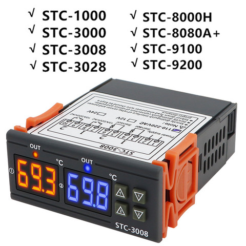 STC-1000 STC-3000 3008 3028 Digital Temperature Controller STC-8080A+ STC-9100 9200 Thermoregulator 110-220V 10A 40%off ► Photo 1/6
