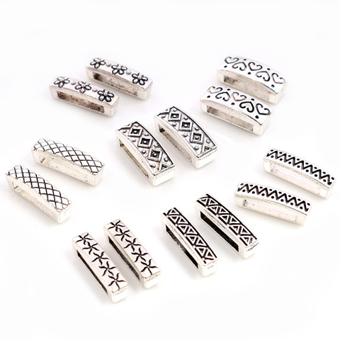 20pcs 16x6x6mm Beads Bails Pendants Jewelry Making DIY For 1cm PU Leather Bracelet Big Hole Beads Findings Hole Size 11x2mm ► Photo 1/4