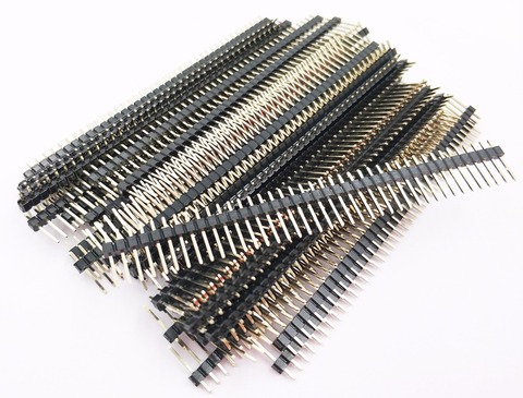 10pcs 2.54mm Male Pin Single Row Straight Rohs Goldplated 1X40P L11.34mm 0.1