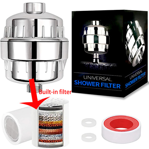 Premium 15 Layer Bathroom Shower Filter Multistage Water Purifier Activated Carbon Chlorine Removal Health Showerhead Filter ► Photo 1/6