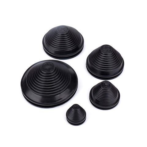 2pcs Rubber Wire Hole dust Covers Plugs Black tapered cable seal Ring grommet gasket inlet outlet case box plate cable protector ► Photo 1/5