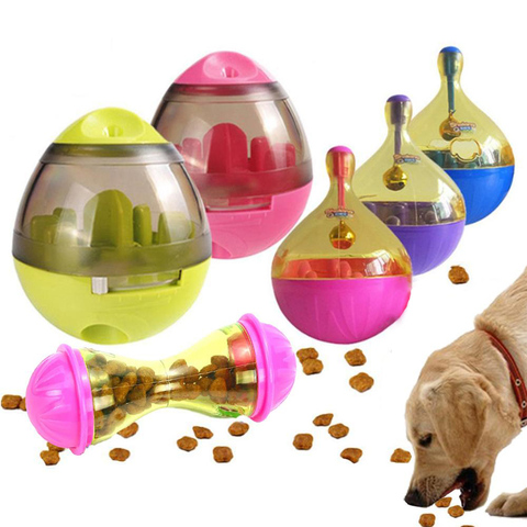 Pet Feeders Cats Dogs Leakage Food Ball Tumbler Interactive Toys Puppy Training Exercise Fun Bowls Automatic Funny Feeding Balls ► Photo 1/6