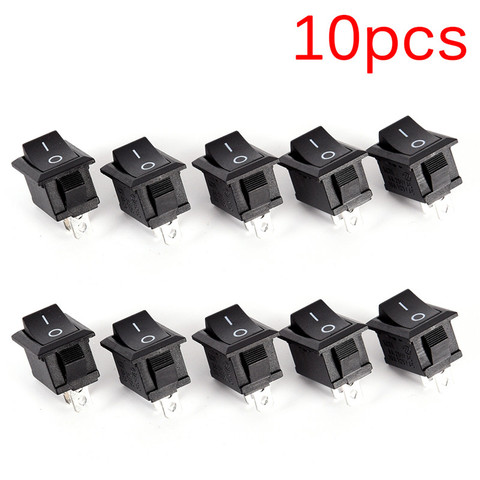 10PCS Lot 2 Pin 12V Car Boat Round Dot Light ON/OFF Rocker Toggle Switch Tool Black ► Photo 1/6