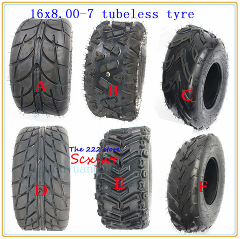 16X8-7 (200/55-7) Kart Auto Parts 7 inch ATV Tires 16X8.00-7 16 * 8-7 Highway Tire Off-road tire Wear-resistant Wheel Tires ► Photo 1/6