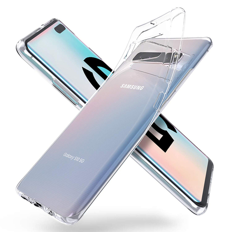 Silicone Crystal Clear Phone Cases for Samsung Galaxy S10 5G SamsungS105G S105G GalaxyS105G Soft TPU Transparent Thin Back Cover ► Photo 1/6