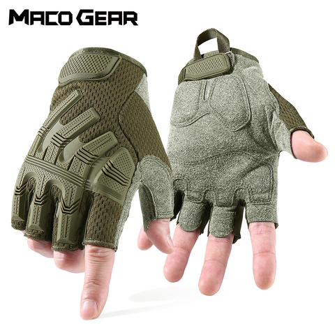 Fingerless Glove Half Finger Gloves Tactical Military Army Mittens SWAT Airsoft Bicycle Outdoor Shooting Hiking Driving Men New ► Photo 1/6