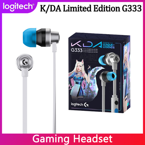 New Logitech G333 3.5mm KDA Limited Edition In-Ear Gaming Headphones with HD Microphone for Laptop PC Gaming LOL K/DA Earphone ► Photo 1/6