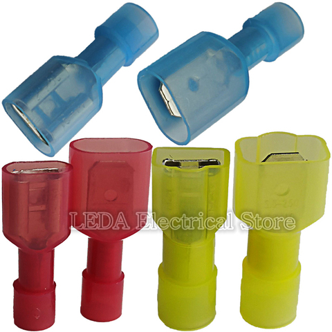 50pcs MDFN FDFN MDFN+FDFN NYLON brass Male Female male Insulated Spade joint Connector Crimp Terminal ► Photo 1/6