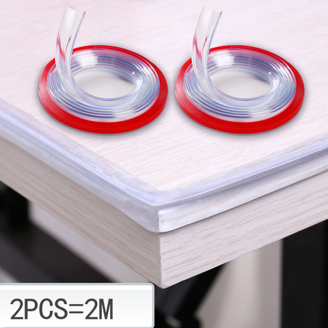 2M Transparent Table Edge Furniture Guard Corner Protectors Bumper Strip with Double-Sided Tape for Cabinets, Tables, Drawers ► Photo 1/6