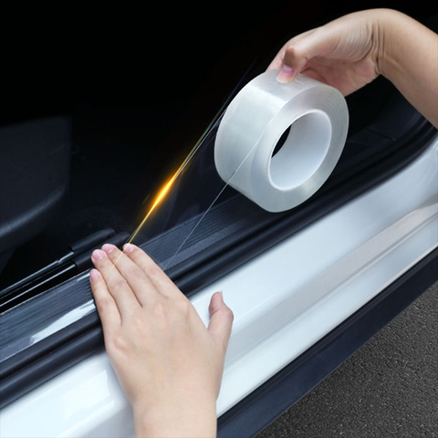 Car Door Sill Protector Nano Sticker Tape Bumper Strip for Audi A1 A3 A4 B6 B8 B9 A3 A5 A6 A7 A8 Q2 Q7 Q3 Q5 R8 TT S5 S6 S7 S8 ► Photo 1/5