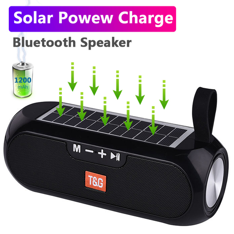 YABA Portable Column WirelessBluetooth bass Speaker Stereo Music Box Solar Power Bank Boombox waterproof USB AUX FM radio super ► Photo 1/6