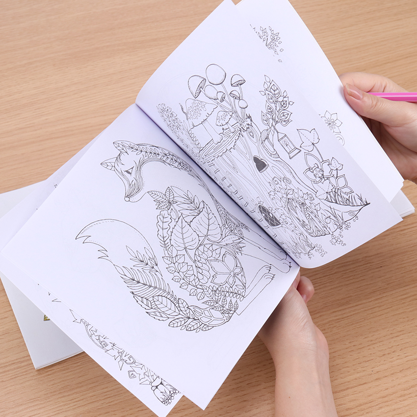 Relieve Stress Hand Painted Drawing Graffiti Painting Books Coloring Book 