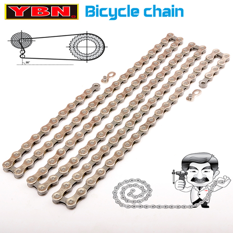 YBN bicycle chain 8/9/10/1/12 speed mountain road bicycle chain compatible with SRAM SHIMANO Unpackaged ► Photo 1/6