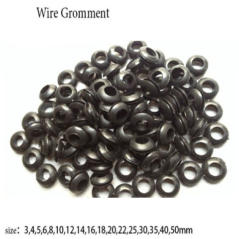 3 4 5 6 8 10 12 14 16 18 20mm wire grommet,double side,machine wire outlet output,electrical wire ring rubber grommet ► Photo 1/1
