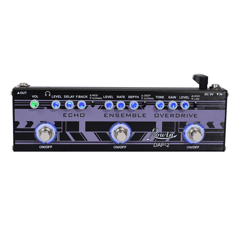 Rowin Guitar Multi Effect Pedal 3-In-1 Effects DAP-2 Echo/Ensemble/Overdrive ► Photo 1/5