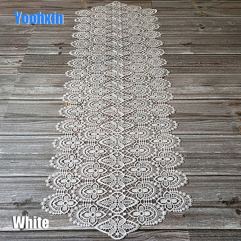 Luxury lace white Embroidery bed Table flag Runner cloth cover dining tea tablecloth placemat mat party Christmas Wedding decor ► Photo 1/4