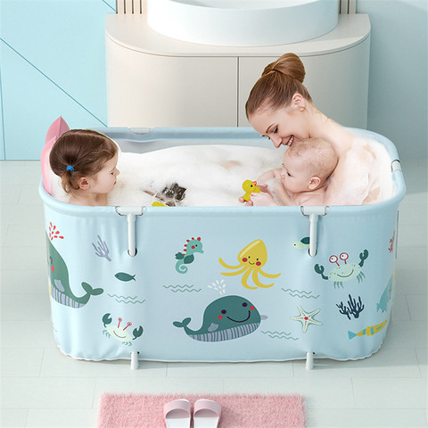 Adult Bathtub Portable Shower Tub Collapsible Household Large Folding Tub  1.38m