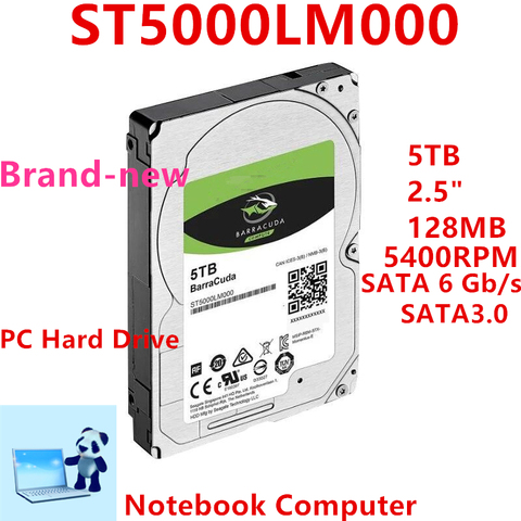 New HDD For Seagate Brand BarraCuda 5TB 2.5