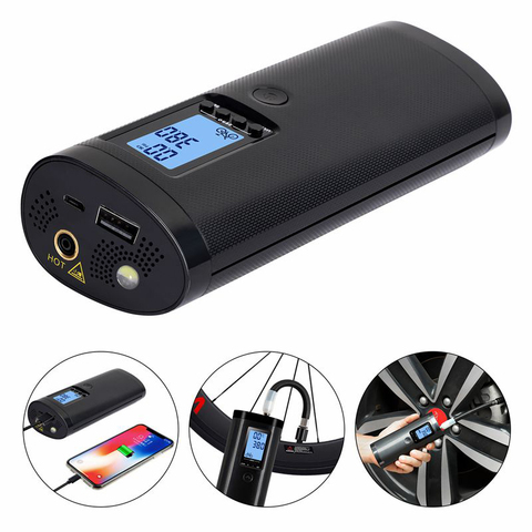 Portable Air Bike Pump Mini Electric Inflator Rechargeable Air Pump Auto Car Inflatable Rechargeable Compressor ► Photo 1/5