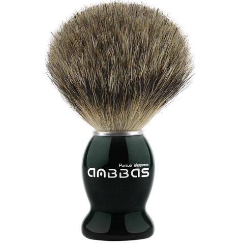 New Anbbas 1pcs Portable Badger Hair Shaving Brush Men Gift Silver Collar Brush Free Shipping ► Photo 1/6