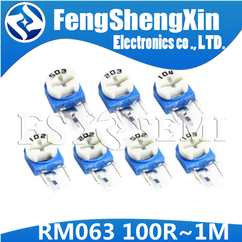 20pcs New RM063 Trimpot Trimmer Potentiometer variable resistor RM-063 100 200 500 1K 2K 5K 10K 20K 50K 100K 200K 500K 1M ohm ► Photo 1/4