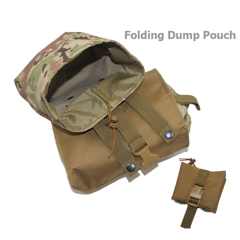 Tactical Folding Magazine Dump Pouch Airsoft Military Foldable Recovery Mag Ammo Drop Pouch Molle Bag Pack for Hunting Paintball ► Photo 1/6