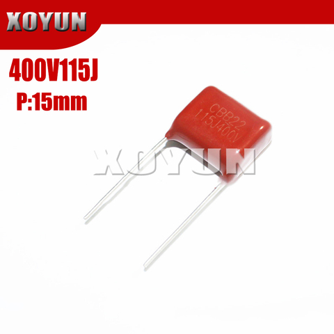 10PCS 400V115J 115J400V Pitch 15MM 400V 1.1UF CBB Polypropylene film capacitor ► Photo 1/1