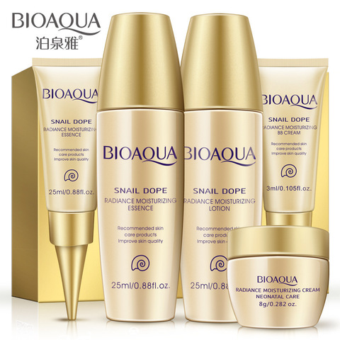 BIOAQUA Snail Extract Skin Care Set Anti Aging Moisturizing Hydrating,Face Cream/BB Cream/Eye Cream/toner/Serum Lotion,Day Cream ► Photo 1/5