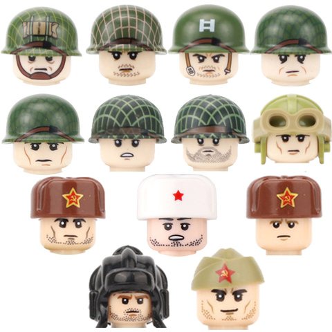 WW2 Soviet Union Army Soldiers Figures Building Blocks Military US 101st Airborne Division Weapons Guns Parts Mini Bricks Toys ► Photo 1/2