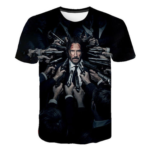 2022 Summer John Wick 3D Printed T-shirt Men Women Short Sleeves Tshirt Keanu Reeves Cool Movie T Shirt Male Cool Streetwear Tee ► Photo 1/1