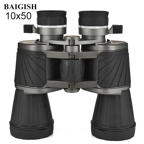 Baigish 10x50 Powerful Binoculars Professional HD Large Eyepiece Telescope Russian Military Night Vision Outdoor Hunting Optics ► Photo 1/6