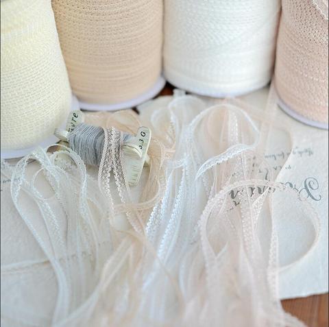 10 Meters 9mm Width Embroidered Lace Ribbon Thin Smooth Lace Women's Clothing Diy Lace Trim Free Shipping ► Photo 1/6