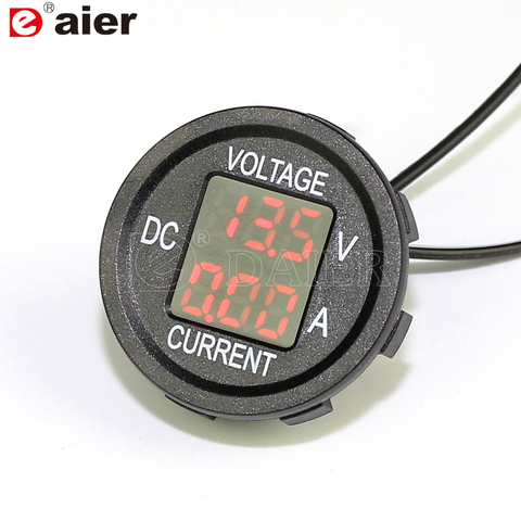 Universal D6 LED Digital Voltmeter Panel Car Volt Meter DC 5-48V Waterproof Dual Digital Voltmeter Electronic Digital DC Ammeter ► Photo 1/5