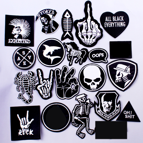 DIY Punk Patches (all black)