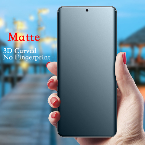 No Fingerprint Matte Film For OnePlus 8T 8 8Pro 7 7Pro 7T 7T Pro Nord 3D Curved Screen Protector Hydrogel Film Not Tempered Film ► Photo 1/6